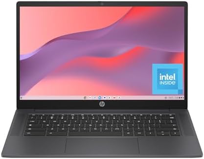 HP Chromebook 14 inch Laptop, HD Display, Intel Processor N100, 8 GB RAM