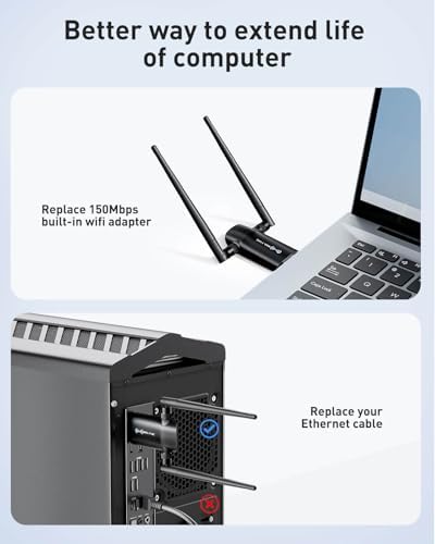 Wireless USB WiFi Adapter for PC - Nineplus 1300Mbps - Image 4