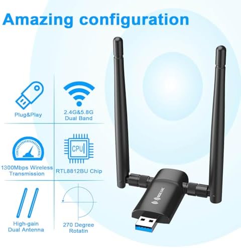Wireless USB WiFi Adapter for PC - Nineplus 1300Mbps - Image 9