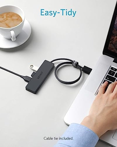 Anker 4-Port USB 3.0 Hub, Ultra-Slim Data USB Hub with 2 ft Extended Cable - Image 6