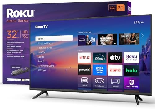 Roku Smart TV 2025 – 32-Inch Select Series, 720p HD TV
