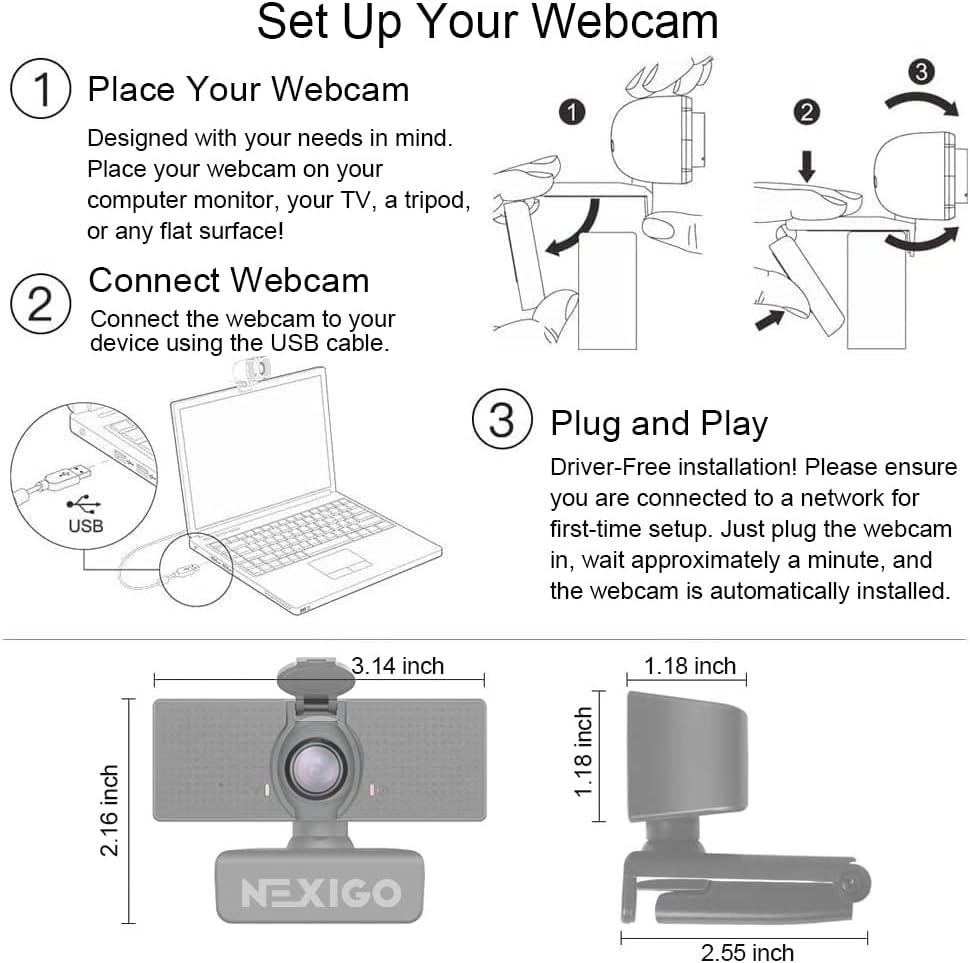 NexiGo N60 1080P Webcam with Microphone - Image 6